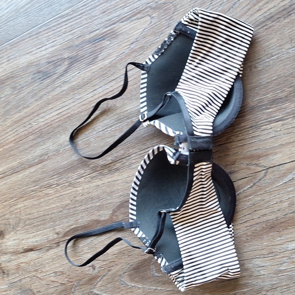Aerie Black And White Striped Bra Size 36B - Picture 4 of 6